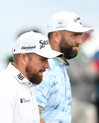 Shane Lowry and Jon Rahm walk off the second tee The Open Championship, Day Three, Golf, Royal Portrush Golf Club, Portrush, Northern Ireland, UK - 19 Jul 2025 EDITORIAL USE ONLY No use with unauthorised audio, video, data, fixture lists, club league logos or live services. Online in-match use limited to 120 images, no video emulation. No use in betting, games or single club league player publications. Copyright: xGreigxCowie Shutterstockx 15403239o