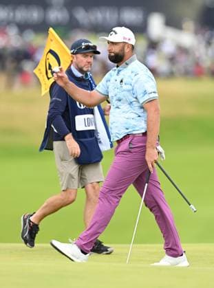Jon Rahm on the 1st Green The Open Championship, Day Three, Golf, Royal Portrush Golf Club, Portrush, Northern Ireland, UK - 19 Jul 2025 EDITORIAL USE ONLY No use with unauthorised audio, video, data, fixture lists, club league logos or live services. Online in-match use limited to 120 images, no video emulation. No use in betting, games or single club league player publications. Copyright: xGreigxCowie Shutterstockx 15403239s