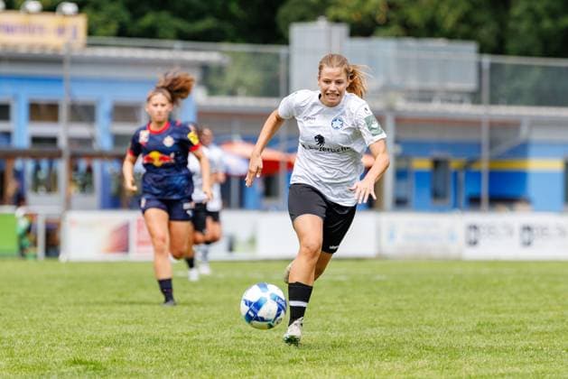 Sophie Marten 23, FFC Wacker München at the match FFC Wacker München v FC Red Bull Salzburg, Soccer, Women, Regionalliga Süd, 2025 2026, Test match on 19 07 2025 in Fürstenfeldbruck, Stadion a d Klosterstraße Bayern Germany