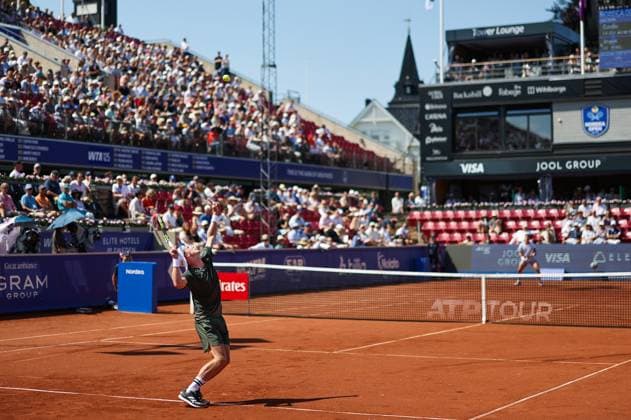 BASTAD, SWEDEN 20250719 Jesper de Jong, Netherlands, during Saturdays semifinal between Camilo Ugo Carabelli, Argentina, and Jesper de Jong, Netherlands, in the mens doubles at the Nordea Open tennis tournament in Bastad BASTAD SWEDEN x9200x  Copyright: xBjörnxLarssonxRosvall TTx NORDEA OPEN 2025