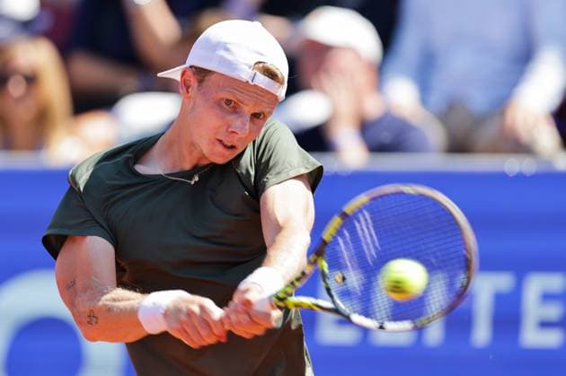 BASTAD, SWEDEN 20250719 Jesper de Jong, Netherlands, during Saturdays semifinal between Camilo Ugo Carabelli, Argentina, and Jesper de Jong, Netherlands, in the mens doubles at the Nordea Open tennis tournament in Bastad BASTAD SWEDEN x9200x  Copyright: xBjörnxLarssonxRosvall TTx NORDEA OPEN 2025
