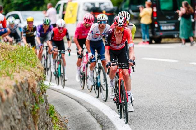 Tour de France 2025 Stage 14 LUCHON SUPERBAGNERES, FRANCE - JULY 19 : Arensman Thymen (NED) of INEOS Grenadiers in action during stage 14 of the 112th edition of Tour de France an UCI World Tour 2.UWT cycling road race stage for Men Elite of 183 km with start in Pau and finish in Luchon Superbagneres on July 19, 2025 in Luchon Superbagneres, France, 19 07 2025 ( Motordriver Kenny Verfaillie - Luchon Superbagneres France  Copyright: xLucaxBettinix