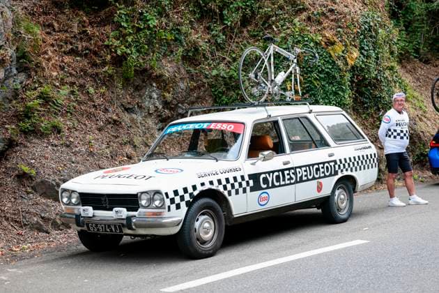 Tour de France 2025 Stage 14 LUCHON SUPERBAGNERES, FRANCE - JULY 19 : Illustration picture during stage 14 of the 112th edition of Tour de France an UCI World Tour 2.UWT cycling road race stage for Men Elite of 183 km with start in Pau and finish in Luchon Superbagneres on July 19, 2025 in Luchon Superbagneres, France, 19 07 2025 ( Motordriver Kenny Verfaillie - Luchon Superbagneres France  Copyright: xLucaxBettinix