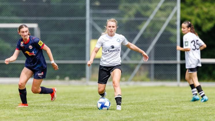 Jannine Gibson 11, FFC Wacker München at the match FFC Wacker München v FC Red Bull Salzburg, Soccer, Women, Regionalliga Süd, 2025 2026, Test match on 19 07 2025 in Fürstenfeldbruck, Stadion a d Klosterstraße Bayern Germany
