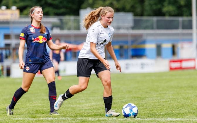 Sophie Marten 23, FFC Wacker München at the match FFC Wacker München v FC Red Bull Salzburg, Soccer, Women, Regionalliga Süd, 2025 2026, Test match on 19 07 2025 in Fürstenfeldbruck, Stadion a d Klosterstraße Bayern Germany