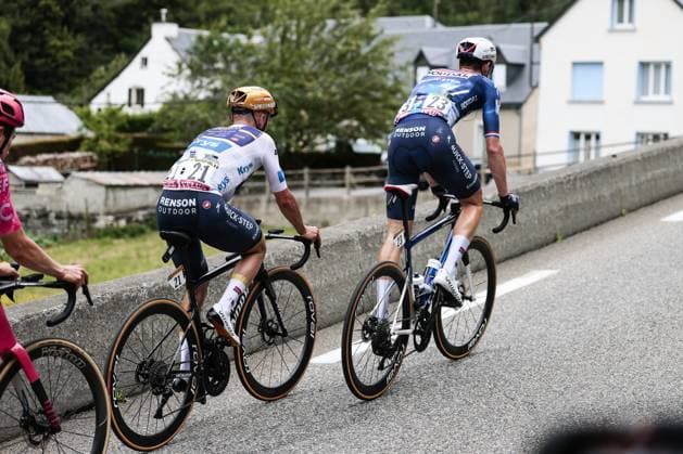 Belgian Remco Evenepoel of Soudal Quick-Step pictured in action during stage 14 of the 2025 Tour de France cycling race, from Pau to Luchon-Superbagneres (183 km), on Saturday 19 July 2025 in France. The 112th edition of the Tour de France starts on Saturday 5 July in Lille, France, and will finish in Paris, France on the 27th of July. POOLxLUCAxBETTINI  x129564016x
