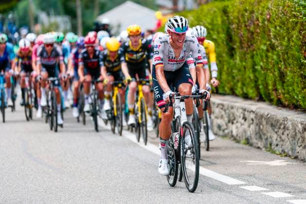 Tour de France 2025 Stage 14 LUCHON SUPERBAGNERES, FRANCE - JULY 19 : Politt Nils (GER) of UAE Team Emirates - XRG in action during stage 14 of the 112th edition of Tour de France an UCI World Tour 2.UWT cycling road race stage for Men Elite of 183 km with start in Pau and finish in Luchon Superbagneres on July 19, 2025 in Luchon Superbagneres, France, 19 07 2025 ( Motordriver Kenny Verfaillie - Luchon Superbagneres France  Copyright: xLucaxBettinix
