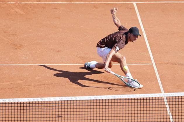 Luciano Darderi, Italy, during Saturday s semifinal in the men s singles at the Nordea Open tennis tournament in Bastad, Sweden on july 19, 2025 BASTAD SWEDEN x9200x  Copyright: xBjörnxLarssonxRosvall TTx NORDEA OPEN 2025