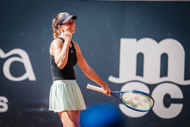Tennis Women MSC Hamburg Ladies Open WTA 250 Anna Bondar HUN vs Kaja Juvan SVN 19 07 2025 Anna Bondar celebrates after the victory Hamburg Tennisstadion am Rothenbaum Hamburg Germany