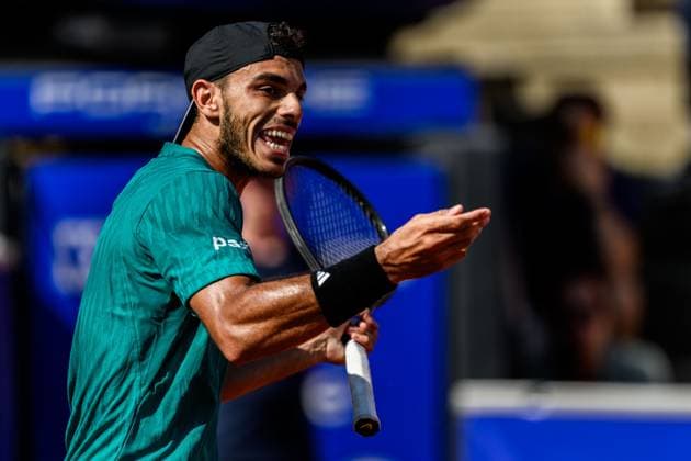 250719 Francisco Cerundolo of Argentina competes in a singles semifinal tennis match during day 7 of the Nordea Open on July 19, 2025 in Bastad Photo Mathilda Schuler BILDBYRAN kod MA MA0848 tennis atp 250 nordea open bbeng semifinal  Copyright: MATHILDAxSCHULER BB250719MA046