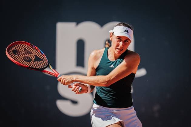 Tennis Women MSC Hamburg Ladies Open WTA 250 Anna Bondar HUN vs Kaja Juvan SVN 19 07 2025 Kaja Juvan after a forehand Hamburg Tennisstadion am Rothenbaum Hamburg Germany