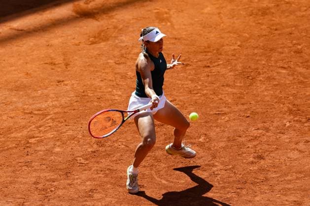 GER, Hamburg, xFSx, ATP250 Womens Tennis Tournament , MSC Hamburg Ladies Open 2025 , Semifinal ,18 07 2025 v l Kaja Juvan SLO plays a forehand Copyright: HMBxMedia FernandoxSoares