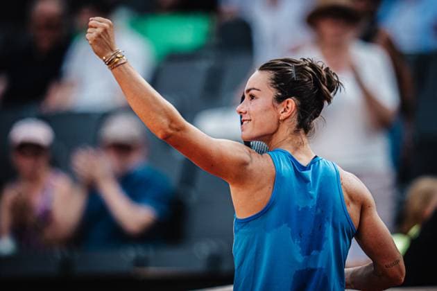 Tennis Women MSC Hamburg Ladies Open WTA 250 Lois Boisson FRA vs Dajana Jastremska UKR 19 07 2025 Lois Boisson celebrates after winning and reaching the final Hamburg Tennisstadion am Rothenbaum Hamburg Germany