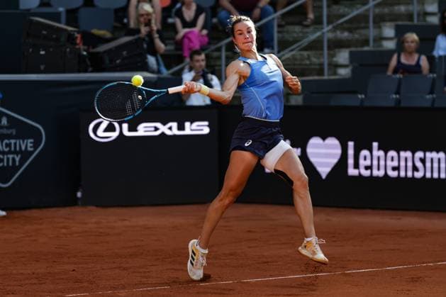 GER, Hamburg, xFSx, ATP250 Womens Tennis Tournament , MSC Hamburg Ladies Open 2025 , Semifinals ,19 07 2025 v l Lois Boisson FRA plays a forehand Copyright: HMBxMedia FernandoxSoares