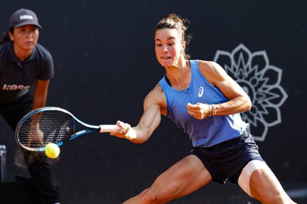 GER, Hamburg, xFSx, ATP250 Womens Tennis Tournament , MSC Hamburg Ladies Open 2025 , Semifinals ,19 07 2025 v l Lois Boisson FRA plays a forehand Copyright: HMBxMedia FernandoxSoares