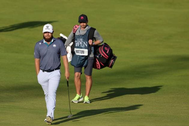 19th July 2025; Royal Portrush Golf Club, Portrush, County Antrim, Northern Ireland; The Open Golf Championship Round 3; Tyrell Hatton (ENG) on the 18th fairway  ActionPlus12815298 DavidxBlunsden