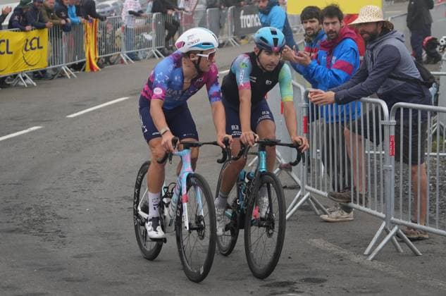 CYCLING - TOUR DE FRANCE 2025 - STAGE 14 Champoussin ClÃ ment and Lutsenko Alexey during the Tour de France 2025, UCI WorldTour cycling event, Stage 14, Pau - Luchon-Superbagneres (182,6 Km) on 19 July 2025 in Saint-Aventin, France - Photo Laurent Lairys PSNEWZ Saint-AventinFrance  Copyright: xLaurentxLairysx