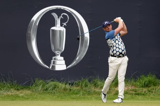 19th July 2025; Royal Portrush Golf Club, Portrush, County Antrim, Northern Ireland; The Open Golf Championship Round 3; Matt Wallace (ENG) plays from the tee on the 1st hole  ActionPlus12815331 DavidxBlunsden