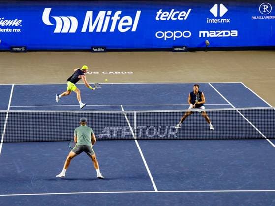 LOS CABOS TENNIS OPEN 2025 LOS CABOS TENNIS OPEN 2025 BAYLDON SCHOOLKATE VS TRACY CASH 19072025 LOS CABOS, BAJA CALIFORNIA, MEXICO Action photo of James Tracy and Robert Cash of the USA, during tue final of the doubles tournament of Los Cabos Tennis Open 2025 held at the Mextenis Stadium of the Cabo Sports Complex of Los Cabos, Baja California, Mexico Action photo of James Tracy and Robert Cash, during the final of the doubles tournament of the Los Cabos Tennis Open 2025 held at the Mextenis Stadium of the Cabo Sports Complex of Los Cabos, Baja California, Mexico PHOTO BY IMAGENSHOP AGENCIA FOTOGRAFICA LOS CABOS BAJA CALIFORNIA MEXICO Copyright: xIMAGENSHOPxAGENCIAxFOTOGRAFICAx