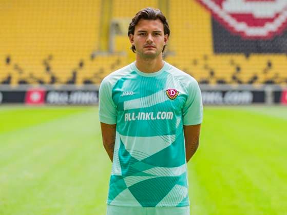 18 07 2025, xomx, Football 2 Bundesliga, Dynamo Dresden photo appointment season 2025 26, Tim Stanislav Schreiber Dynamo Dresden 2. BL, portrait appointment 2025 2026 Dresden