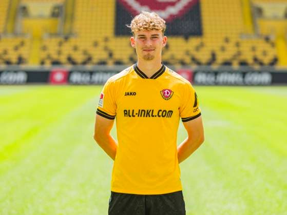 18 07 2025, xomx, Football 2 Bundesliga, Dynamo Dresden photo appointment season 2025 26, Dominik Kother Dynamo Dresden 2. BL, portrait appointment 2025 2026 Dresden