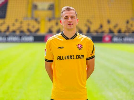 18 07 2025, xomx, Football 2 Bundesliga, Dynamo Dresden photo appointment season 2025 26, Niklas Hauptmann Dynamo Dresden 2. BL, portrait appointment 2025 2026 Dresden