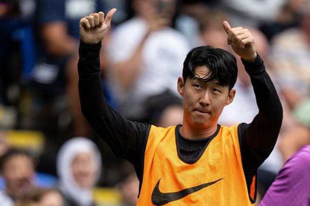 19 July 2025: Son Heung-min of Tottenham Hotspur during the Pre season 2025 26 friendly match between Reading and Tottenham Hotspur at Madejski Stadium In Reading. Tottenham Hotspur at Reading Copyright: xSebastianxFrejx