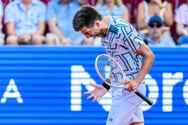 250720 Sander Arends of Netherlands competes in the doubles final tennis match during day 8 on July 20, 2025 in Bastad Photo Mathilda Schuler BILDBYRAN kod MA MA0849 tennis atp 250 nordea open bbeng  Copyright: MATHILDAxSCHULER BB250720MA032