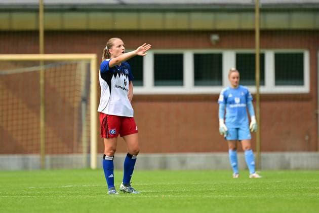 Soccer I Women I Season 2025 2026 I Test match I Hamburger SV Holstein Kiel I 20 07 2025 Nina Räcke 39, Hamburger SV Hamburg Paul Hauenschild Sportanlage Hamburg Germany Copyright: xLobeca FelixxSchlikisx