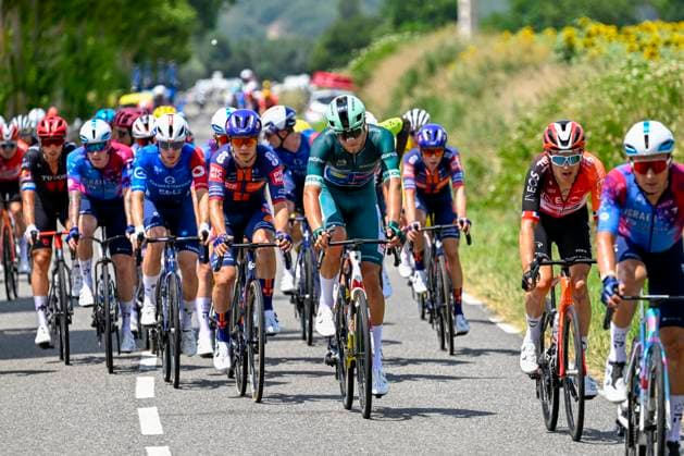 Tour de France 2025 Stage 15 CARCASSONNE, FRANCE - JULY 20 : Milan Jonathan (BEL) of Lidl - Trek in action during stage 15 of the 112th edition of Tour de France an UCI World Tour 2.UWT cycling road race stage for Men Elite of 169 km with start in Muret and finish in Carcassonne on July 20, 2025 in Carcassonne, France, 20 07 2025 ( Motordriver Kenny Verfaillie - Carcassonne France  Copyright: xJanxDexMeuleneirx