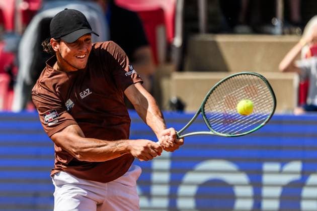250720 Luciano Darderi of Italy competes in the singles final tennis match during day 8 on July 20, 2025 in Bastad Photo Mathilda Schuler BILDBYRAN kod MA MA0849 tennis atp 250 nordea open bbeng  Copyright: MATHILDAxSCHULER BB250720MA054
