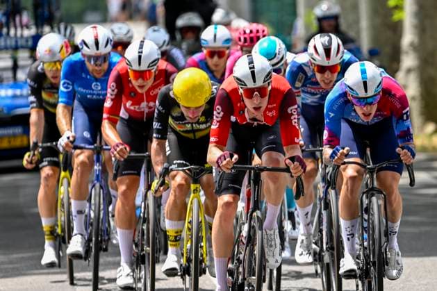 Tour de France 2025 Stage 15 CARCASSONNE, FRANCE - JULY 20 : Drizners Jarrad (BEL) of Lotto Cycling Team in action during stage 15 of the 112th edition of Tour de France an UCI World Tour 2.UWT cycling road race stage for Men Elite of 169 km with start in Muret and finish in Carcassonne on July 20, 2025 in Carcassonne, France, 20 07 2025 ( Motordriver Kenny Verfaillie - Carcassonne France  Copyright: xJanxDexMeuleneirx