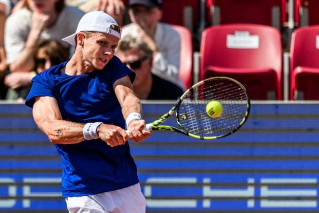 250720 Jesper de Jong of Netherlands competes in the singles final tennis match during day 8 on July 20, 2025 in Bastad Photo Mathilda Schuler BILDBYRAN kod MA MA0849 tennis atp 250 nordea open bbeng  Copyright: MATHILDAxSCHULER BB250720MA059