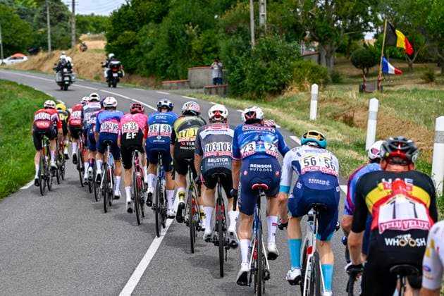 Tour de France 2025 Stage 15 CARCASSONNE, FRANCE - JULY 20 : Illustration picture during stage 15 of the 112th edition of Tour de France an UCI World Tour 2.UWT cycling road race stage for Men Elite of 169 km with start in Muret and finish in Carcassonne on July 20, 2025 in Carcassonne, France, 20 07 2025 ( Motordriver Kenny Verfaillie - Carcassonne France  Copyright: xJanxDexMeuleneirx