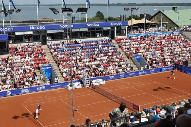 BASTAD, SWEDEN 20250720 Overview picture during Sundays mens singles final between Jesper de Jong, Netherlands, and Luciano Darderi, Italy, during the Nordea Open tennis tournament in Bastad BASTAD SWEDEN x9200x  Copyright: xBjörnxLarssonxRosvall TTx NORDEA OPEN 2025 FINAL SINGEL