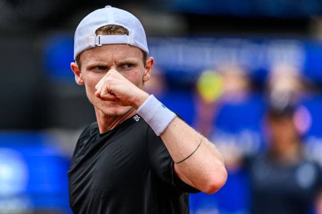 250720 Jesper de Jong of Netherlands competes in the singles final tennis match during day 8 on July 20, 2025 in Bastad Photo Mathilda Schuler BILDBYRAN kod MA MA0849 tennis atp 250 nordea open bbeng  Copyright: MATHILDAxSCHULER BB250720MA060