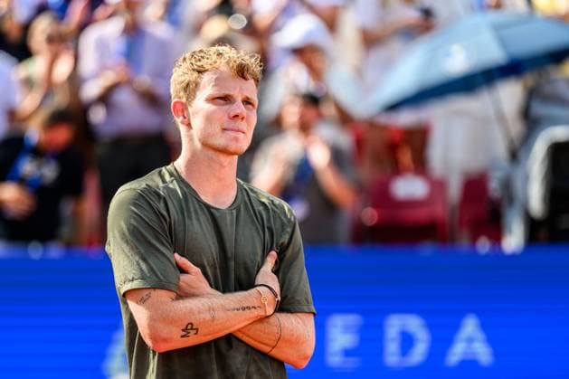 250720 Jesper de Jong of Netherlands looks dejected after the singles final tennis match during day 8 on July 20, 2025 in Bastad Photo Mathilda Schuler BILDBYRAN kod MA MA0849 tennis atp 250 nordea open bbeng depp  Copyright: MATHILDAxSCHULER BB250720MA087
