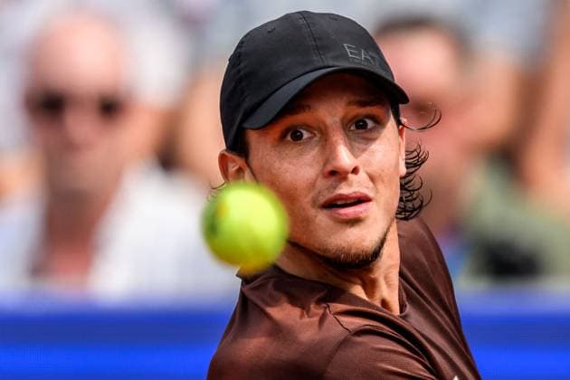 250720 Luciano Darderi of Italy competes in the singles final tennis match during day 8 on July 20, 2025 in Bastad Photo Mathilda Schuler BILDBYRAN kod MA MA0849 tennis atp 250 nordea open bbeng  Copyright: MATHILDAxSCHULER BB250720MA099