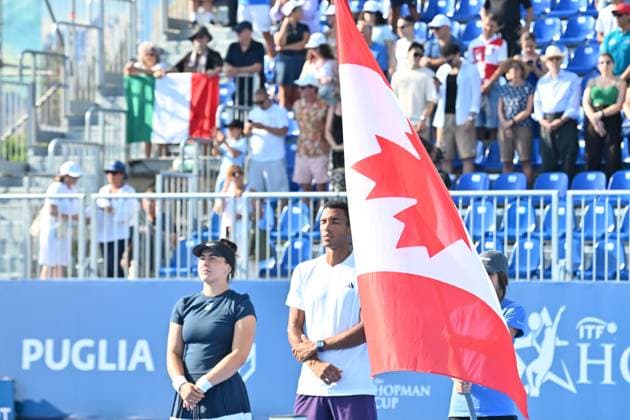 RECORD DATE NOT STATED Bianca Andrescu and Felix Auger-Alassime of Canada during the Finals of Hopman Cup at Bari on July 20, 2025 in Bari,Italy Copyright: xAndreaxRositox DSC_5968