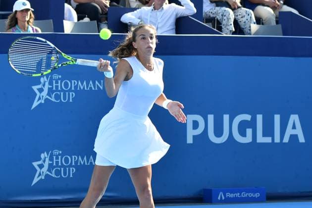 RECORD DATE NOT STATED Lucia Bronzetti durante la Hopman Cup 2025 Domenica 20 Luglio 2025 Bari - Fiera del Levante Copyright: xAndreaxRositox DSC_2251