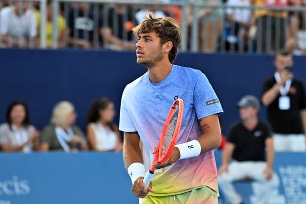 RECORD DATE NOT STATED Flavio Cobolli durante la Hopman Cup 2025 Domenica 20 Luglio 2025 Bari - Fiera del Levante Copyright: xAndreaxRositox DSC_7314