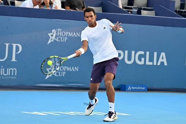 RECORD DATE NOT STATED Felix Auger-Aliassime during the Finals of Hopman Cup at Bari on July 20, 2025 in Bari,Italy Copyright: xAndreaxRositox DSC_7191