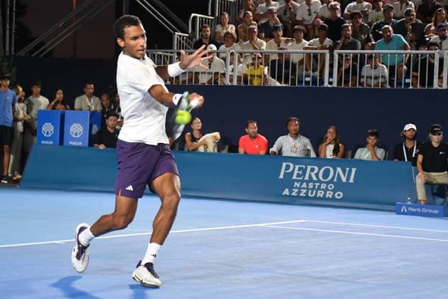 RECORD DATE NOT STATED Felix Auger-Aliassime durante la Hopman Cup 2025 Domenica 20 Luglio 2025 Bari - Fiera del Levante Copyright: xAndreaxRositox DSC_2744