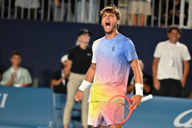RECORD DATE NOT STATED Flavio Cobolli durante la Hopman Cup 2025 Domenica 20 Luglio 2025 Bari - Fiera del Levante Copyright: xAndreaxRositox DSC_8054