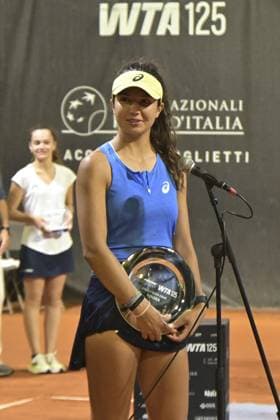 Petra Marcinko (CRO) during the award ceremony of final match of tournament against Oksana Selekhmeteva - Women s singles tournament of WTA, Tennis Damen 125 ATV Bancomat Tennis Open at Circolo Antico Tiro a Volo on July 20, 2025 in Rome, Italy  Copyright: xRobertoxBettacchi IPAxSportx xipa-agency.netx xx IPA_60656840 IPA_Agency_IPA60656840