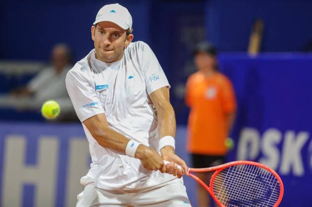 Craotia, Umag, 200725. 35th Plava Laguna Croatia Open Umag. First round of the main tennis tournament, Matej Dodig - Francesco Passaro. Photo: Goran Sebelic CROPIX Copyright: xxGoranxSebelicx xCROPIXx dodig_passaro16-200725
