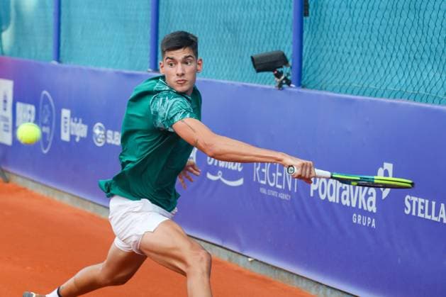 Craotia, Umag, 200725. 35th Plava Laguna Croatia Open Umag. Qualifiers for the main tennis tournament, Luka Mikrut - Alvaro Guillen Meza. Photo: Goran Sebelic CROPIX Copyright: xxGoranxSebelicx xCROPIXx mikrut_meza16-200725