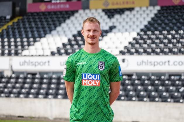 SSV Ulm 1846 Football 3 League, portrait date 2025 2026 12 Marvin Seybold SSV Ulm 1846 Football 3 League, portrait date 2025 2026 Photo Lucca Fundel Ulm Donaustadion Ulm Baden Württemberg Germany