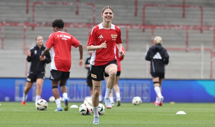 Lisa Heiseler single image cropping action sport soccer soccer women women Bundesliga season 2025 2026 21 07 2025 training kick-off 1 FC Union Berlin DFL regulations prohibit any use of photographs as image sequences and or quasi video