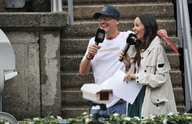 TENNIS - ATP, Tennis Herren Generali Open 2025 KITZBUEHEL,AUSTRIA,21.JUL.25 - TENNIS - ATP World Tour, Generali Open. Image shows Stefan Steinacher and Karina Toth.  GEPAxpictures xMatthiasxHauer
